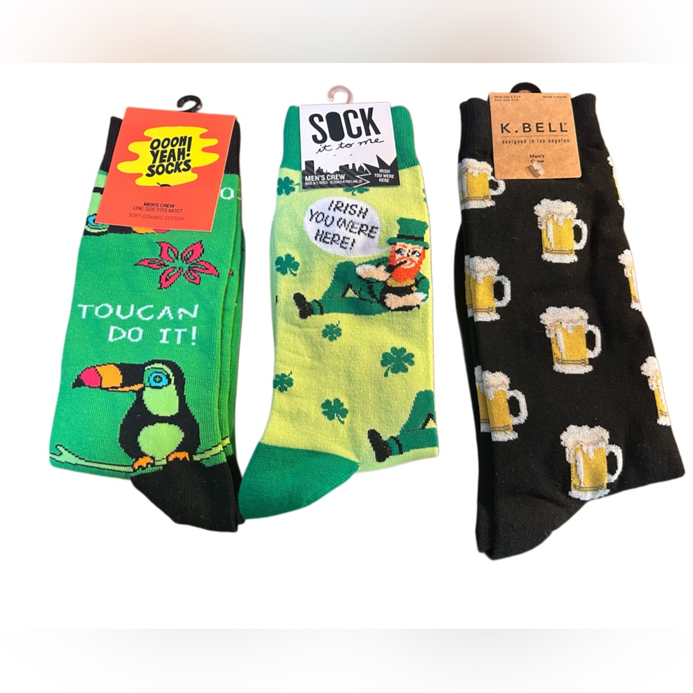 Men’s St. Patrick’s Day New With Tags Sock Bundle